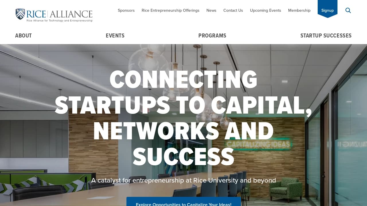 Rice University - Alliance for Technology & Entrepreneurship - Texas' true entrepreneurial hub