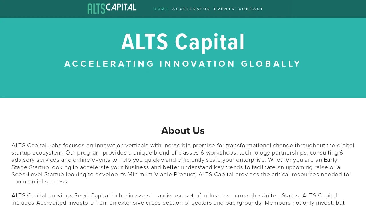 ALTS Capital - Massachusetts' true entrepreneurial hub