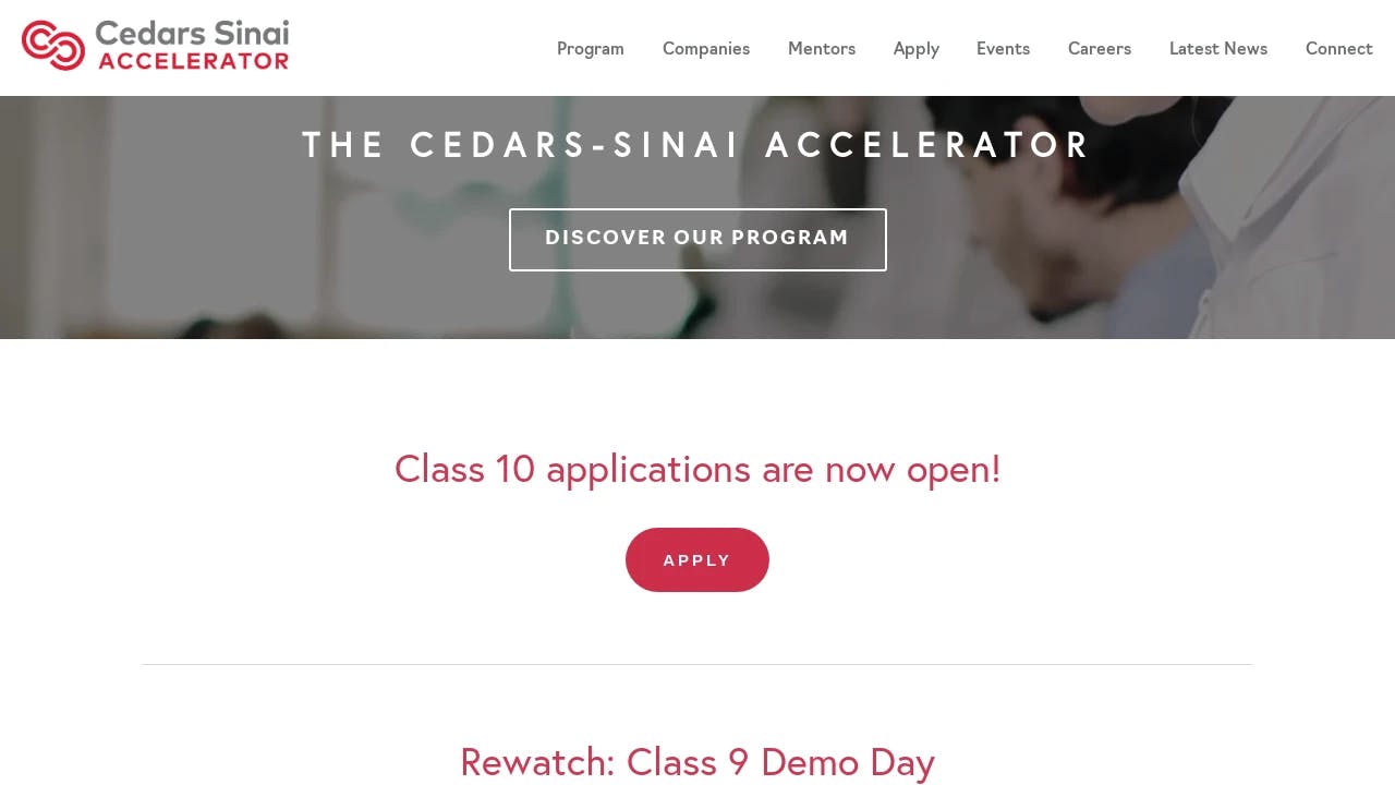 Cedars-Sinai Accelerator - a prominent start-up growth supporter in California