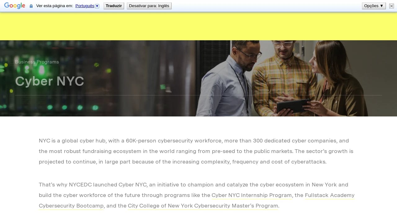 Cyber NYC - accelerating exceptional start-ups in New York City