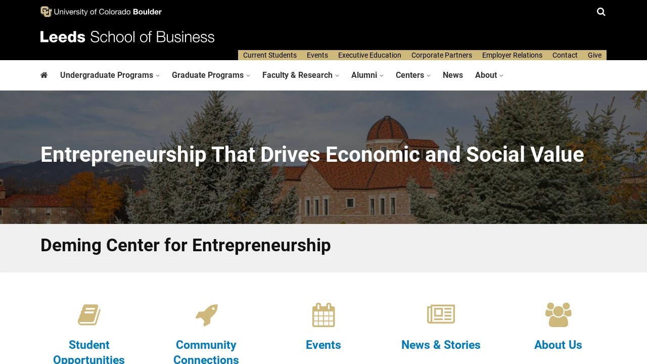 University of Colorado - Deming Center for Entrepreneurship - Colorado's true entrepreneurial hub