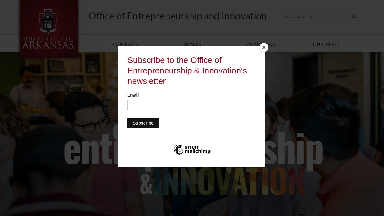 University of Arkansas - Office of Entrepreneurship - building Arkansas' entrepreneurial future