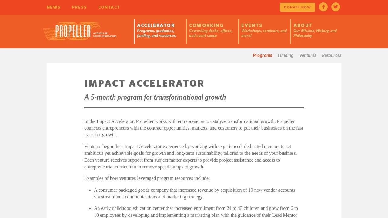 Propeller Impact Accelerator - connecting start-up founders with success