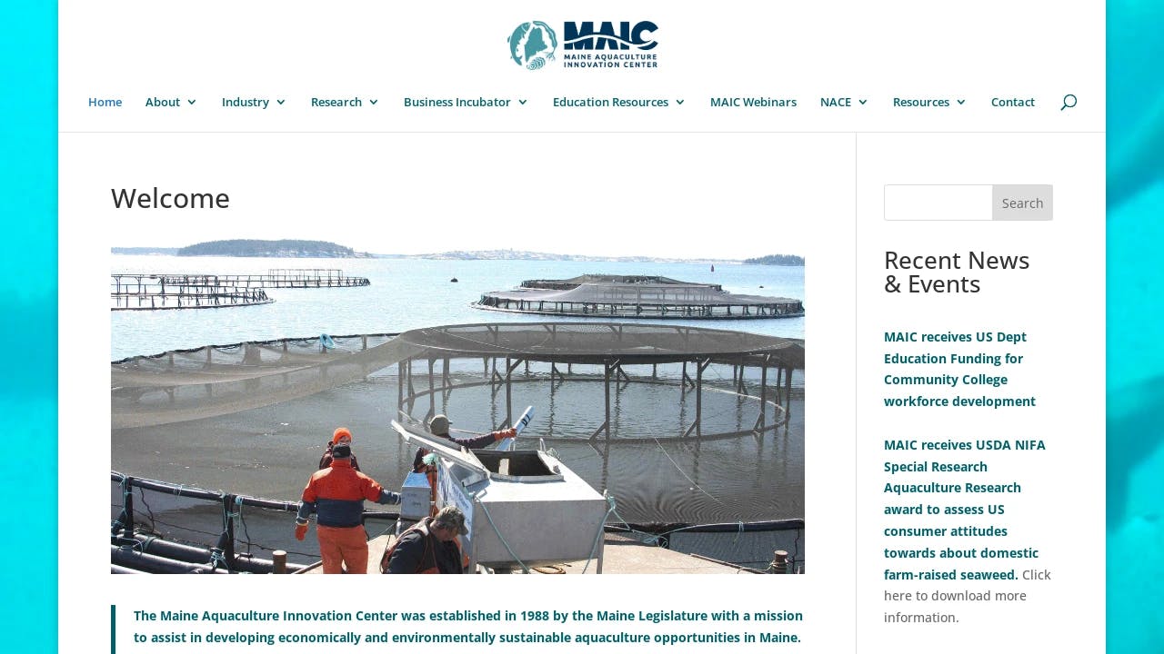 Maine Aquaculture Innovation Center - a prominent start-up growth supporter in Maine