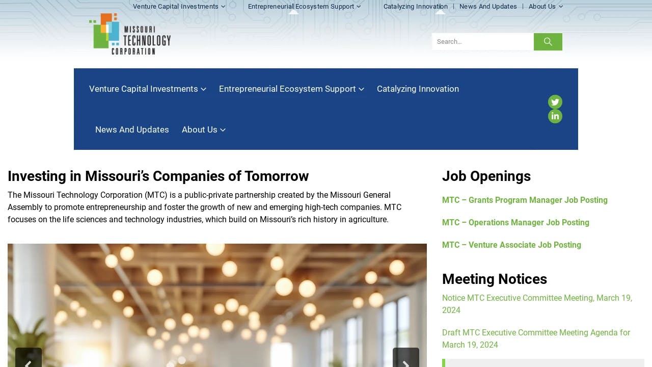 Missouri Technology Corporation - a prominent start-up growth supporter in Missouri