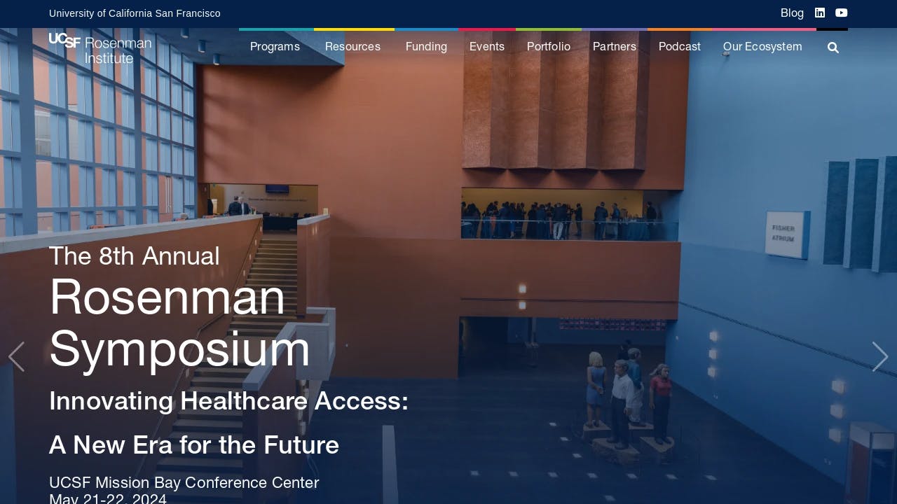 UCSF Rosenman Institute - promoting the start-ups of tomorrow