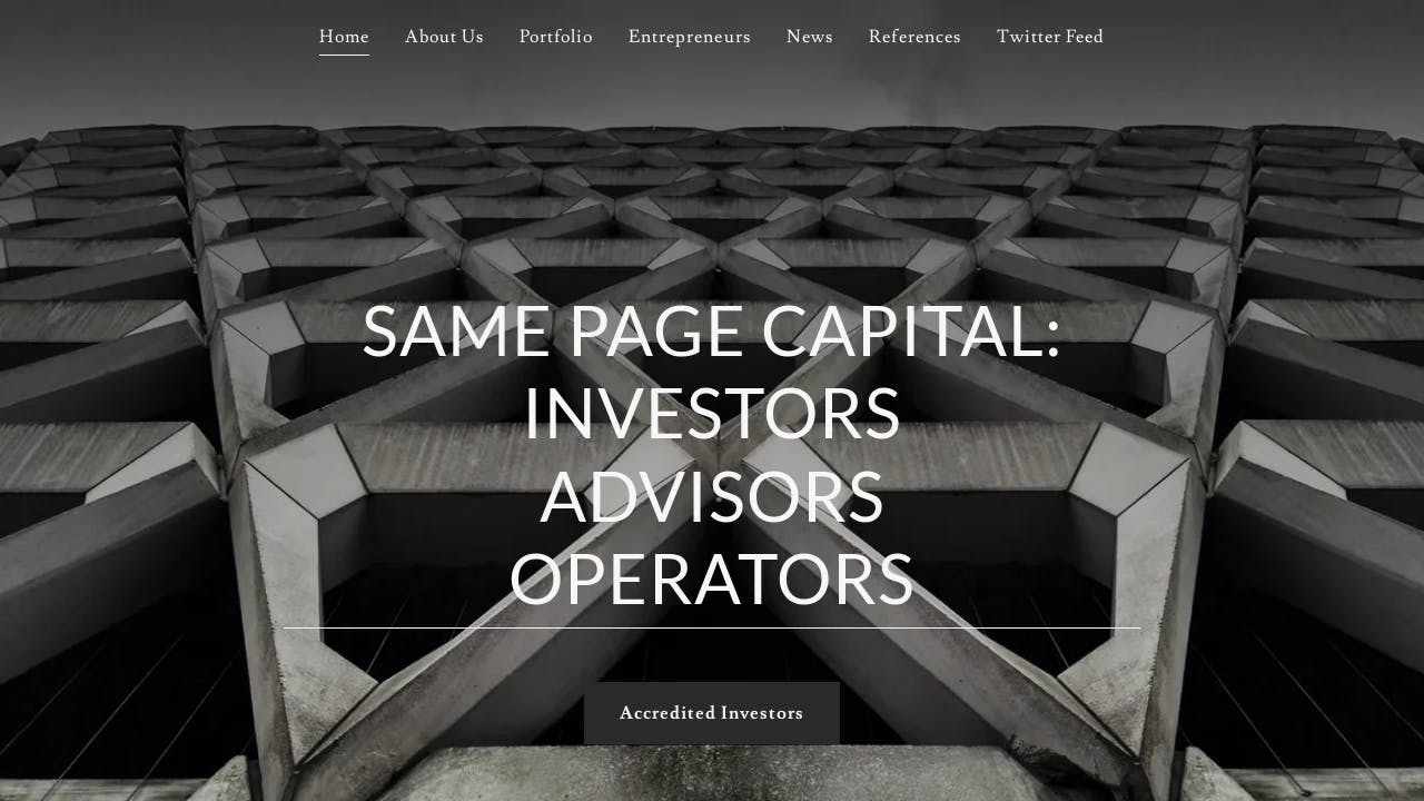 Same Page Capital - enabling start-ups to fundraise successfully