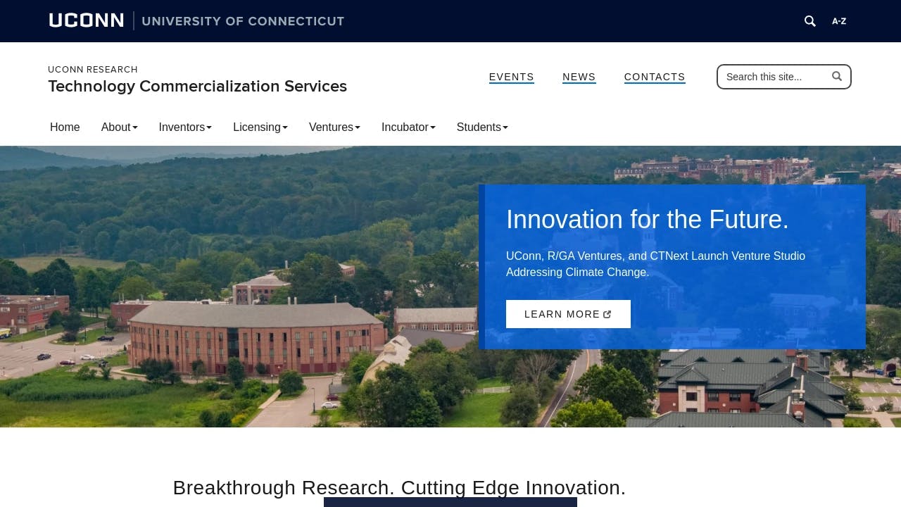 University of Connecticut Technology Incubation Program - accelerating exceptional start-ups in Connecticut