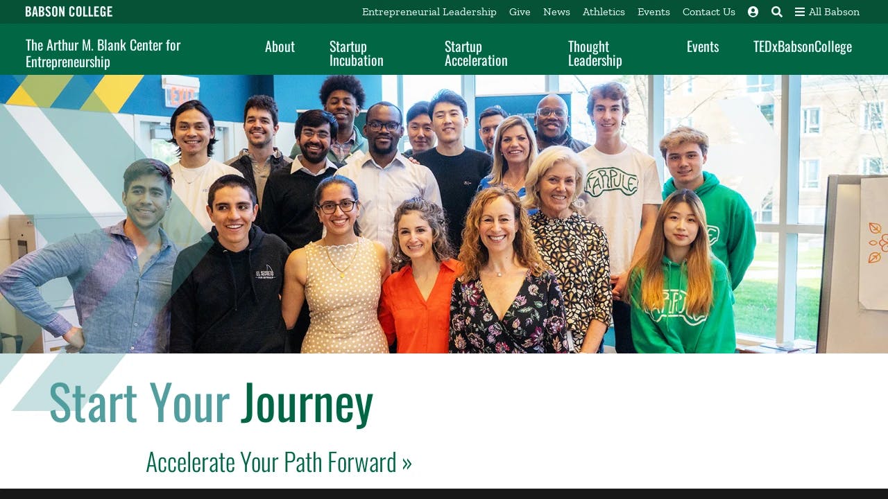 Babson College - Blank Center for Entrepreneurship - supporting founders in their growth journey