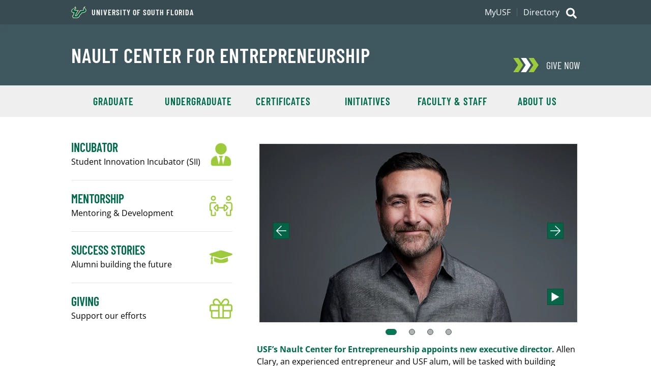 University of South Florida - Center for Entrepreneurship - accelerating exceptional start-ups in Florida