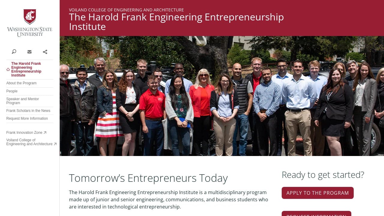 Washington State University - Frank Entrepreneurship Institute - accelerating exceptional start-ups in Washington