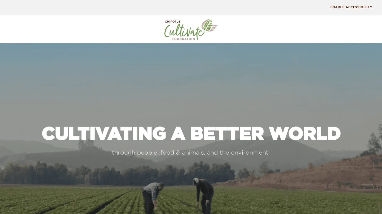 Chipotle Cultivate Foundation - supporting California's best founders