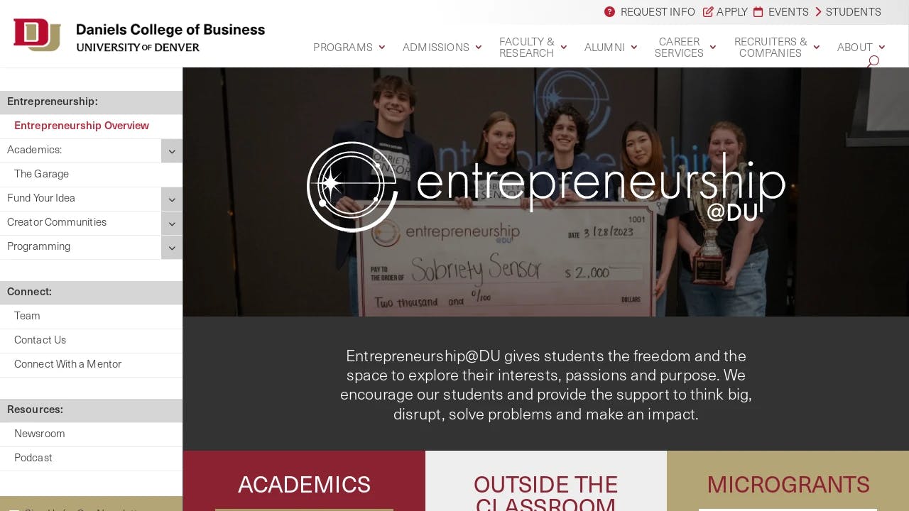 Entrepreneurship@DU - supporting founders in their growth journey