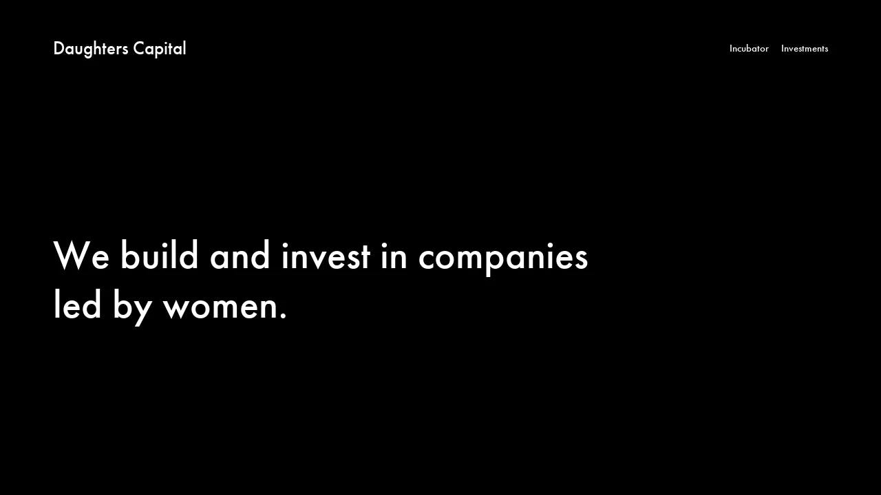 Daughters Capital - accelerating exceptional start-ups in New York City