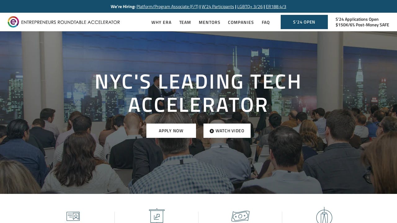 Entrepreneurs Roundtable Accelerator - a prominent start-up growth supporter in New York