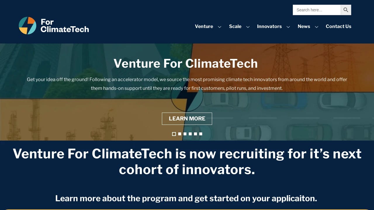 Venture for ClimateTech - accelerating exceptional start-ups in New York