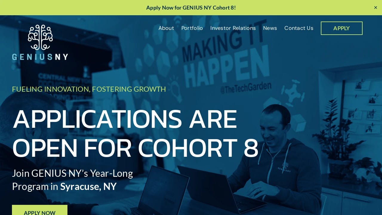 GENIUS NY - promoting the start-ups of tomorrow