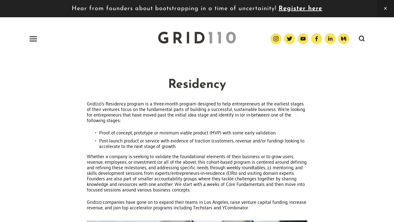 Grid110 - Residency - building Los Angeles' entrepreneurial future