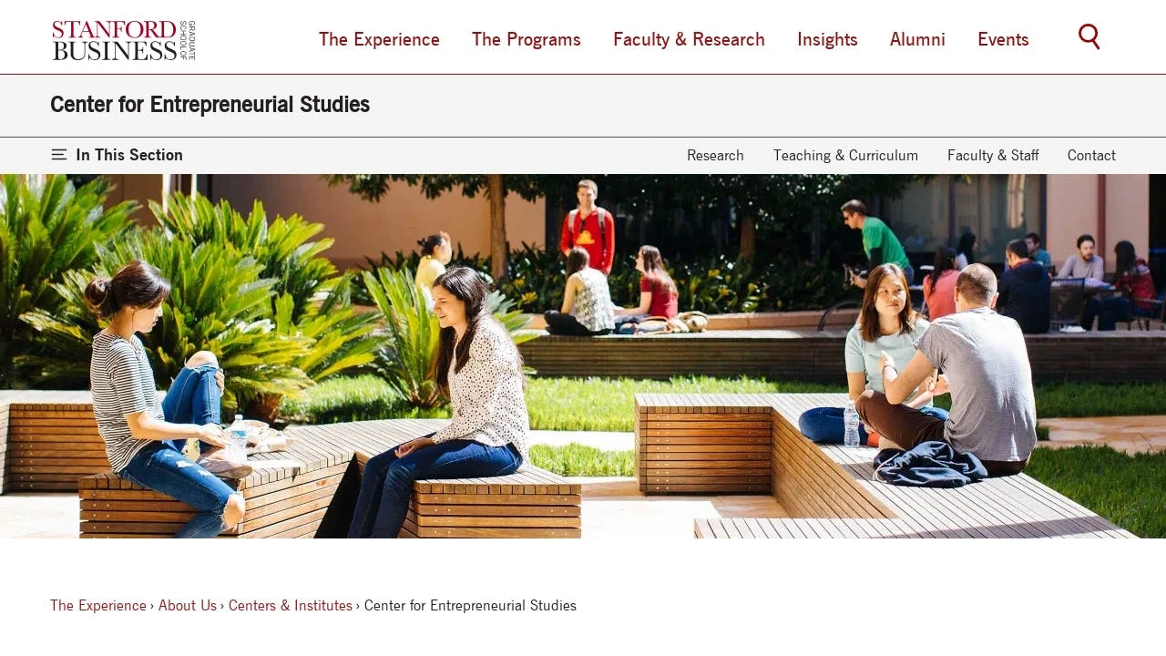 Stanford University - Center for Entrepreneurial Studies - a modern, innovative hub for start-ups in California