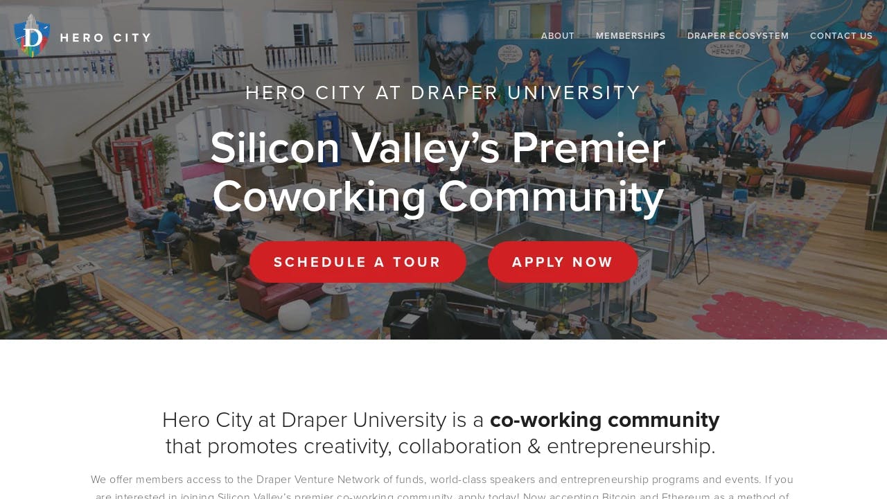 Hero City at Draper University - promoting the start-ups of tomorrow