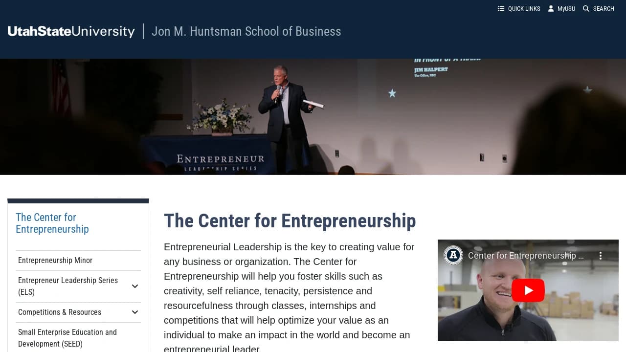 Utah State University - Center for Entrepreneurial Excellence - a modern, innovative hub for start-ups in Utah