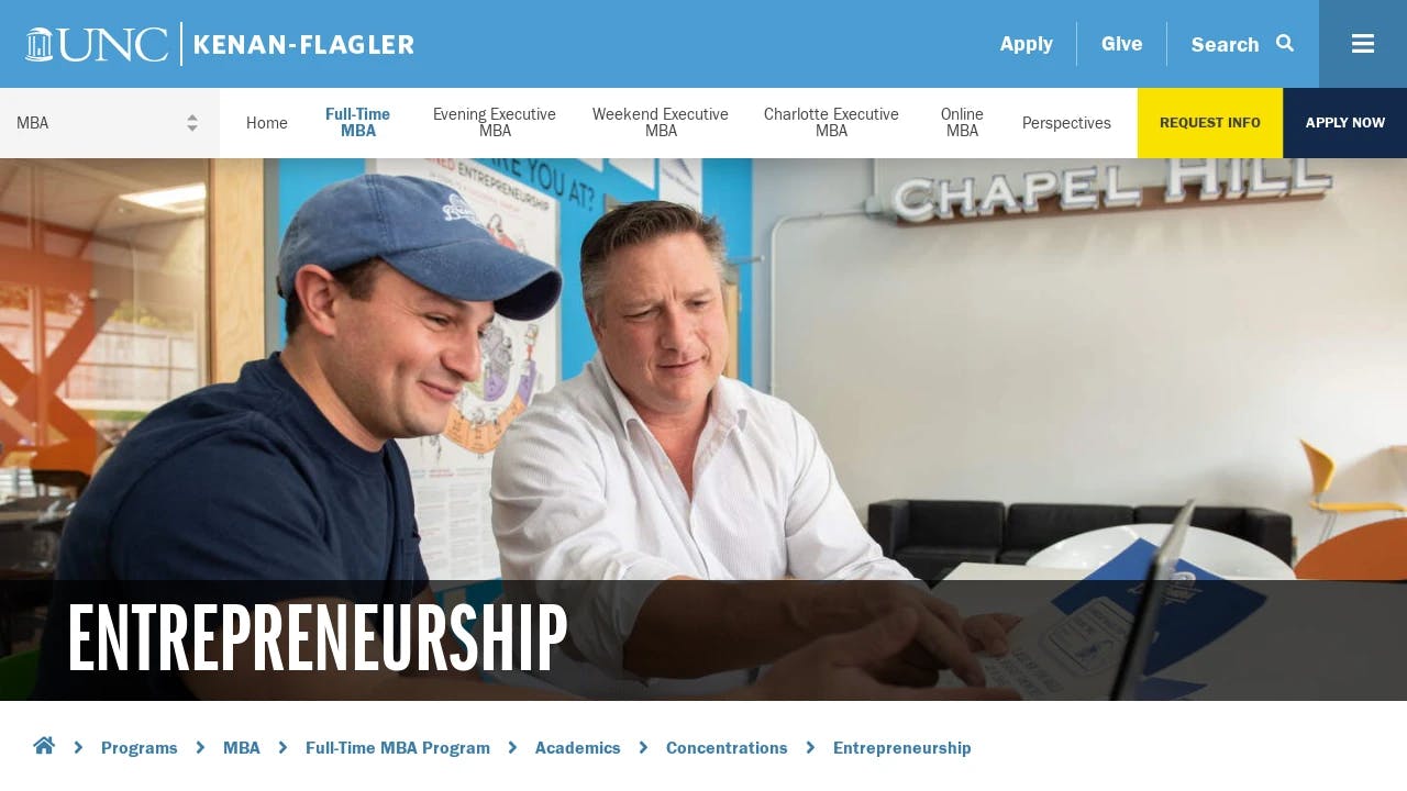 University of North Carolina - Center for Entreprneurial Studies - connecting start-up founders with success