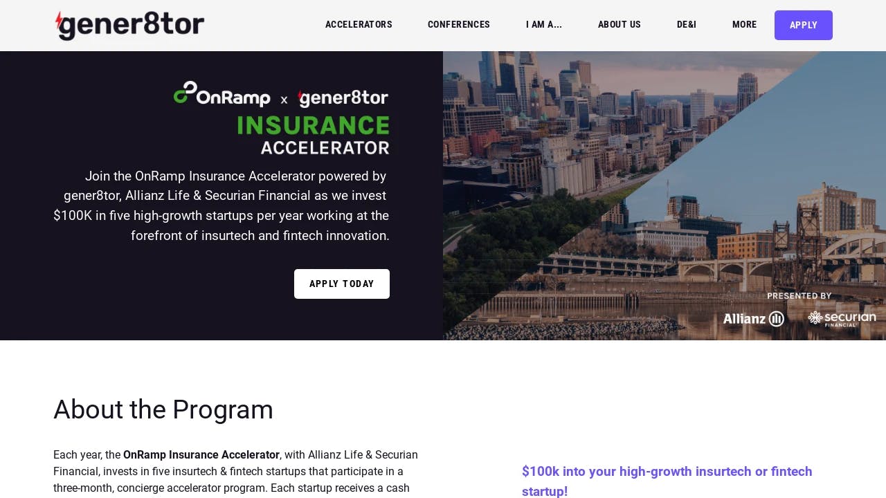 OnRamp Insurance Accelerator - Minnesota's true entrepreneurial hub