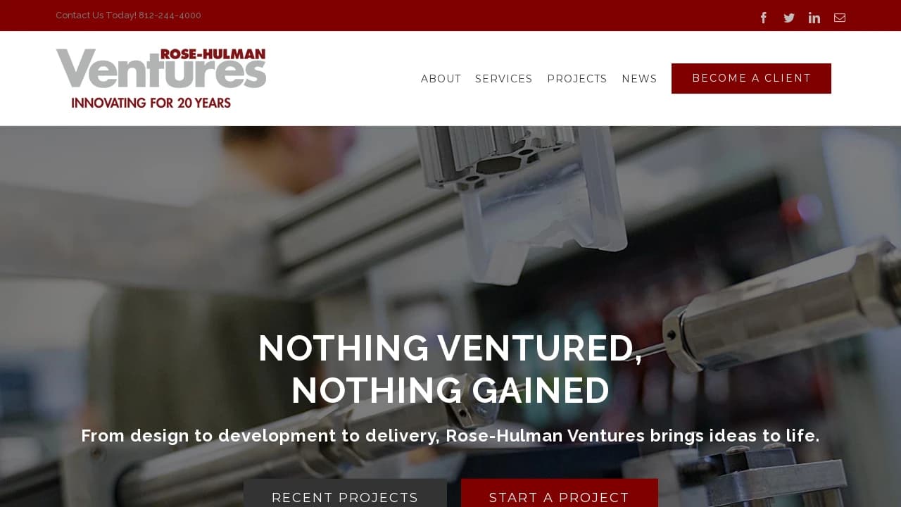 Rose-Hulman Ventures - promoting the start-ups of tomorrow