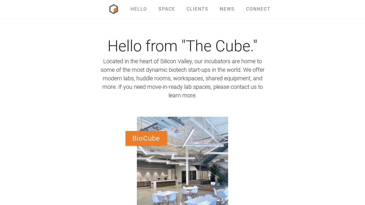 San Jose BioCube - a prominent start-up growth supporter in California