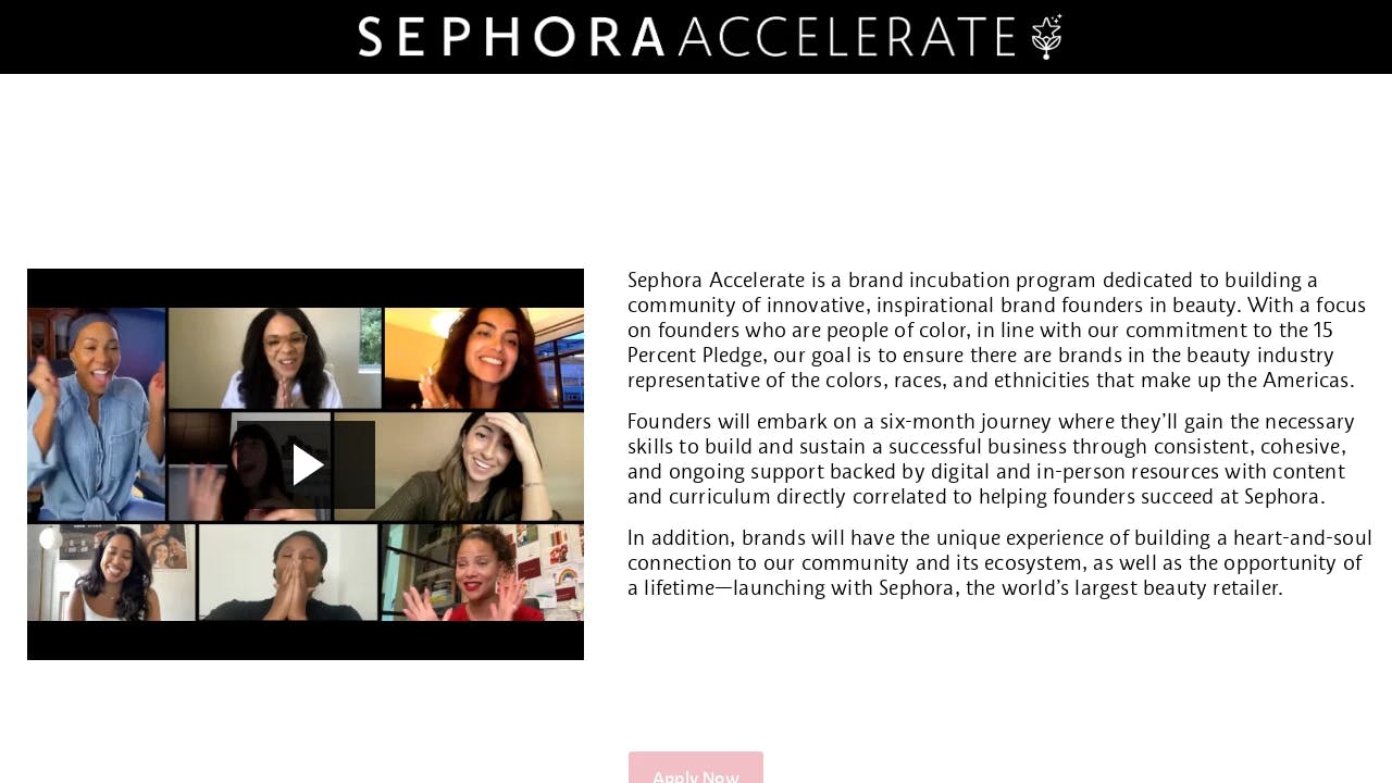 Sephora Accelerate - promoting the start-ups of tomorrow