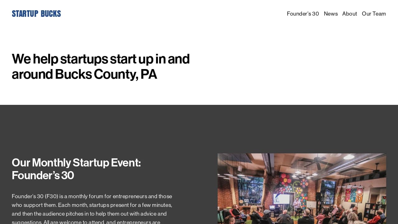 Startup Bucks - accelerating exceptional start-ups in Pennsylvania