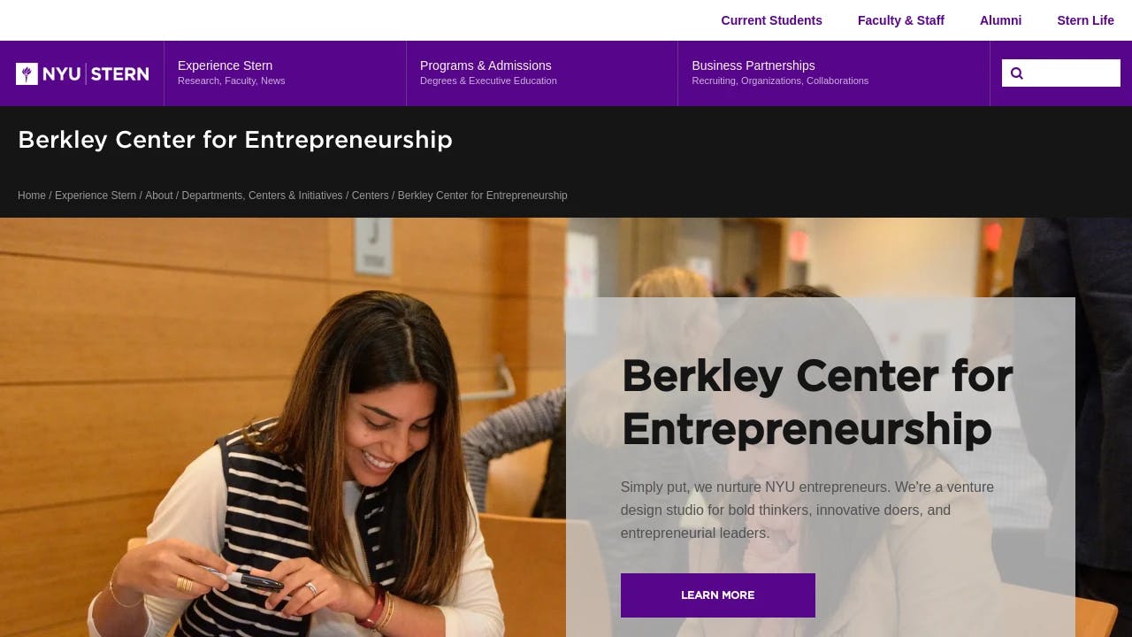 New York University - Berkley Center for Entrepreneurship - building New York City's entrepreneurial future