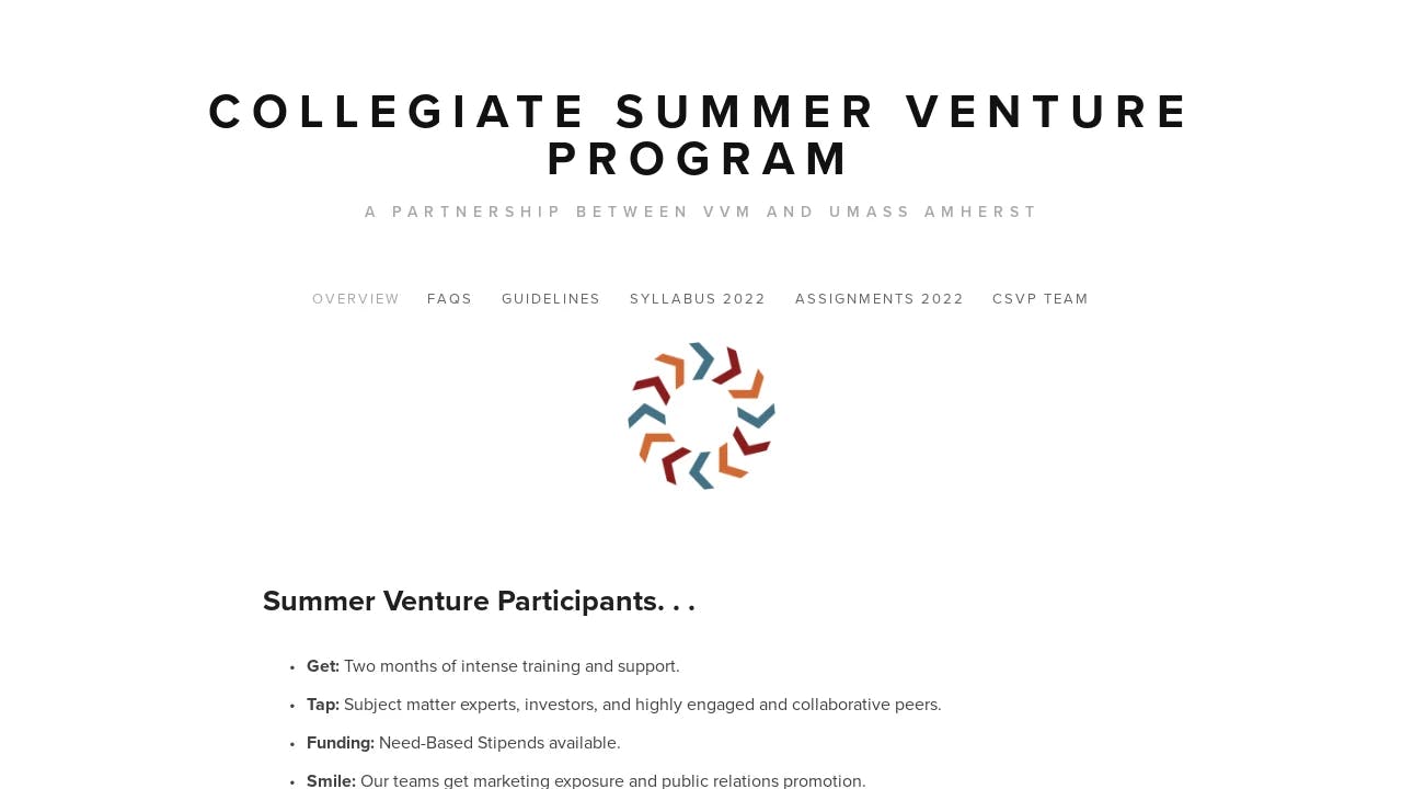 Collegiate Summer Venture Program - Massachusetts' true entrepreneurial hub