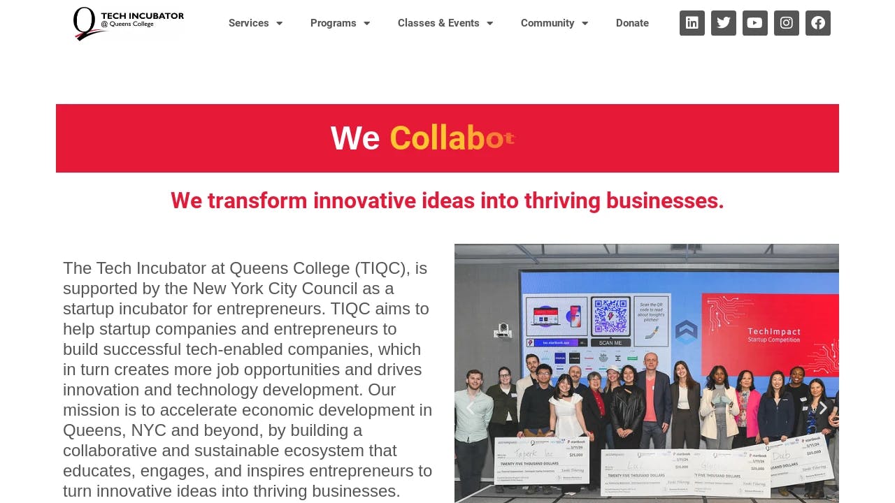 Tech Incubator at Queens College - accelerating exceptional start-ups in New York