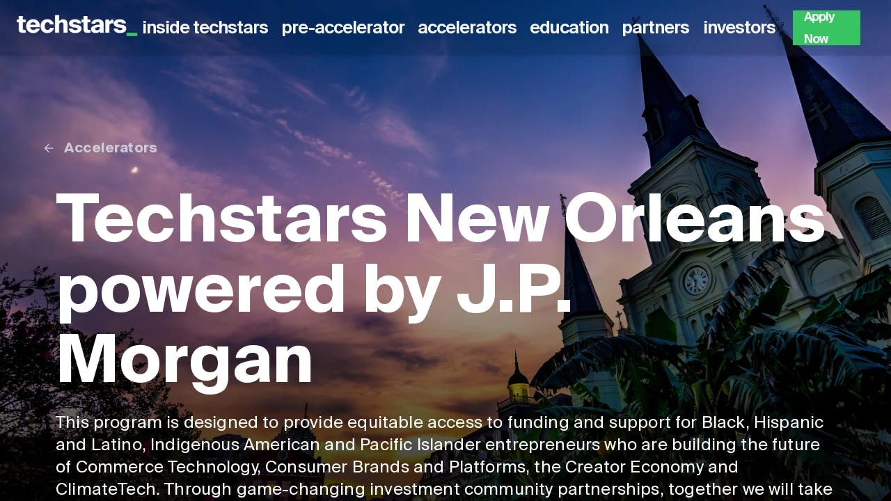 Techstars New Orleans powered by J.P. Morgan - supporting founders in their growth journey