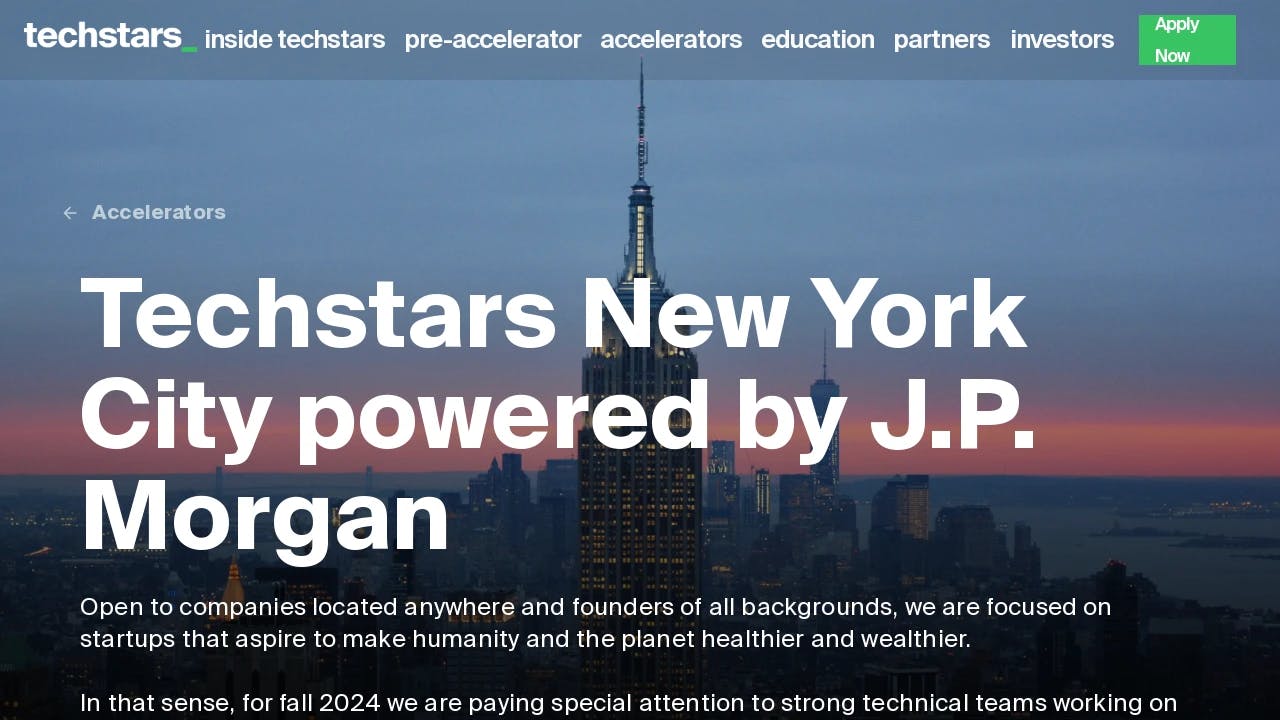 Techstars New York City powered by J.P. Morgan - supporting founders in their growth journey