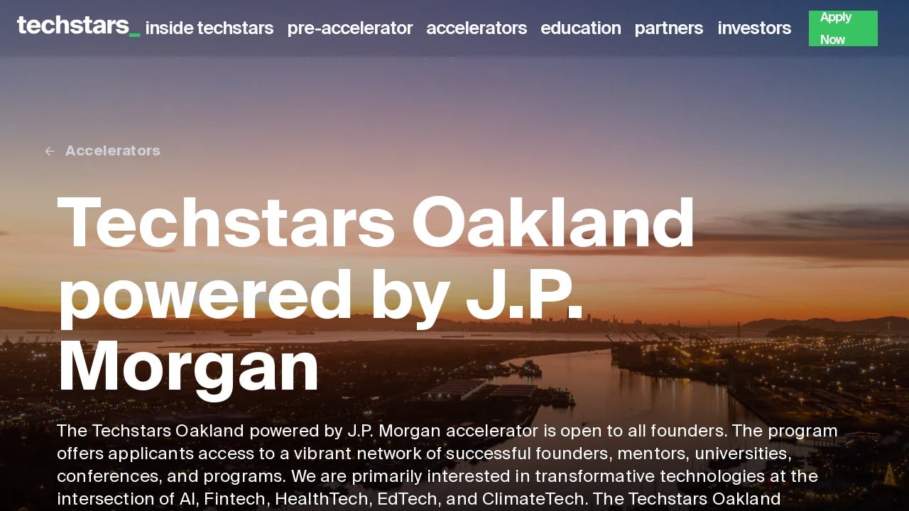 Techstars Oakland by JP Morgan - building California's entrepreneurial future