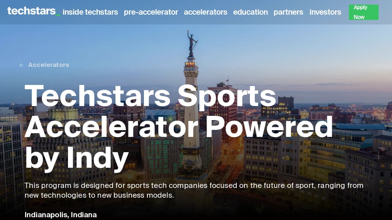 Techstars Sports Accelerator by Indy - supporting Indiana's best founders