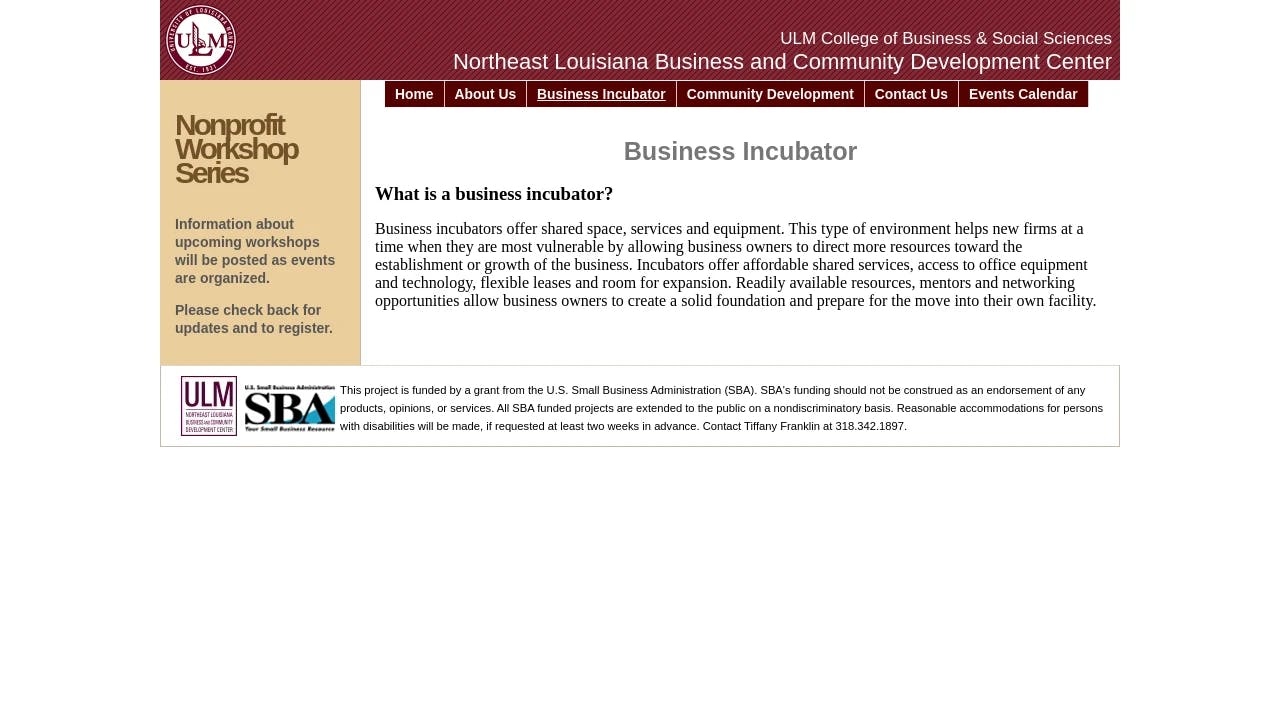 ULM Business Incubator - building Louisiana's entrepreneurial future