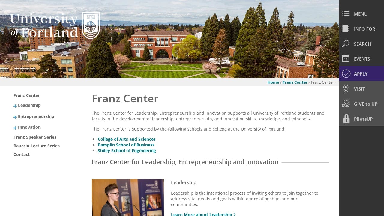 University of Portland - Center for Entrepreneurship - supporting Oregon's best founders