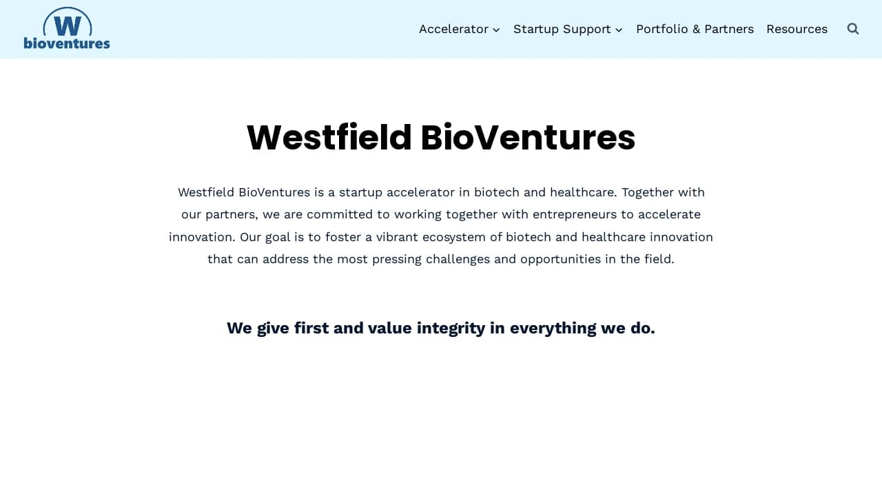 Westfield BioVentures - supporting New Jersey's best founders