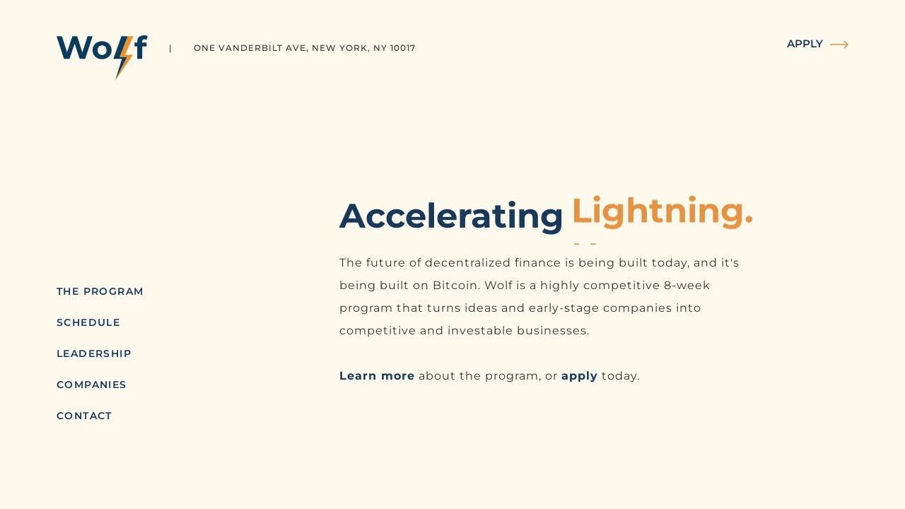 Wolf Lightning Accelerator - supporting founders in their growth journey