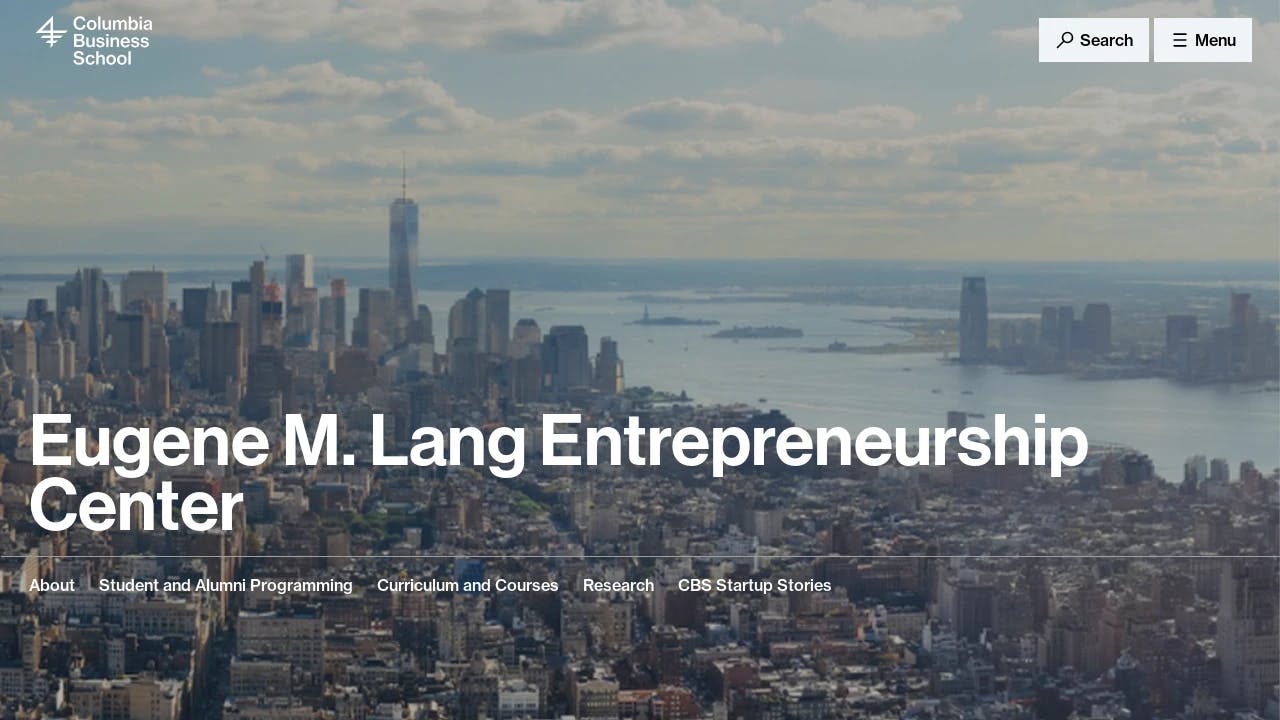 Columbia University - Lang Entrepreneurship Center - supporting New York's best founders