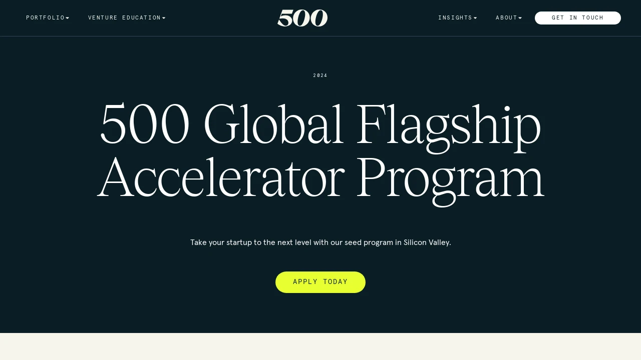 500 Startups - San Francisco Accelerator - supporting California's best founders