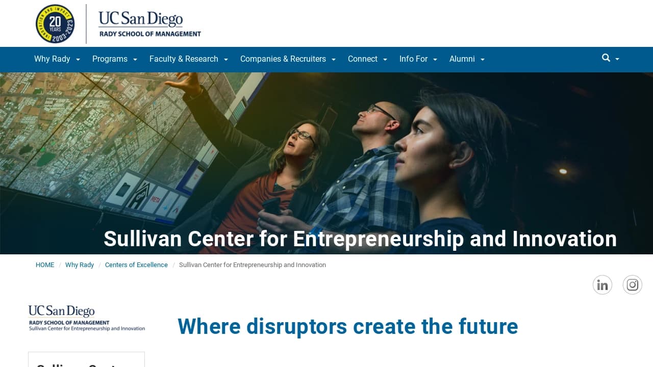 University of California - San Diego - Sullivan Center for Entrepreneurship - enabling start-ups to fundraise successfully
