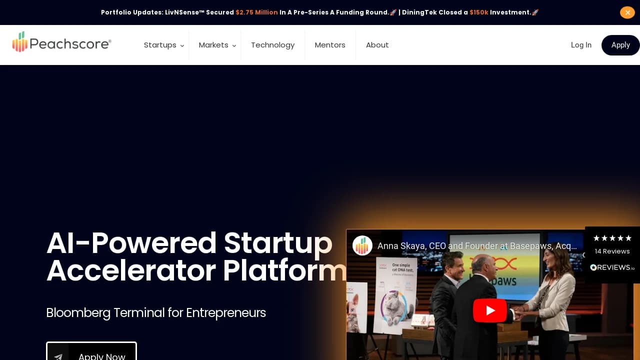 Peachscore - promoting the start-ups of tomorrow