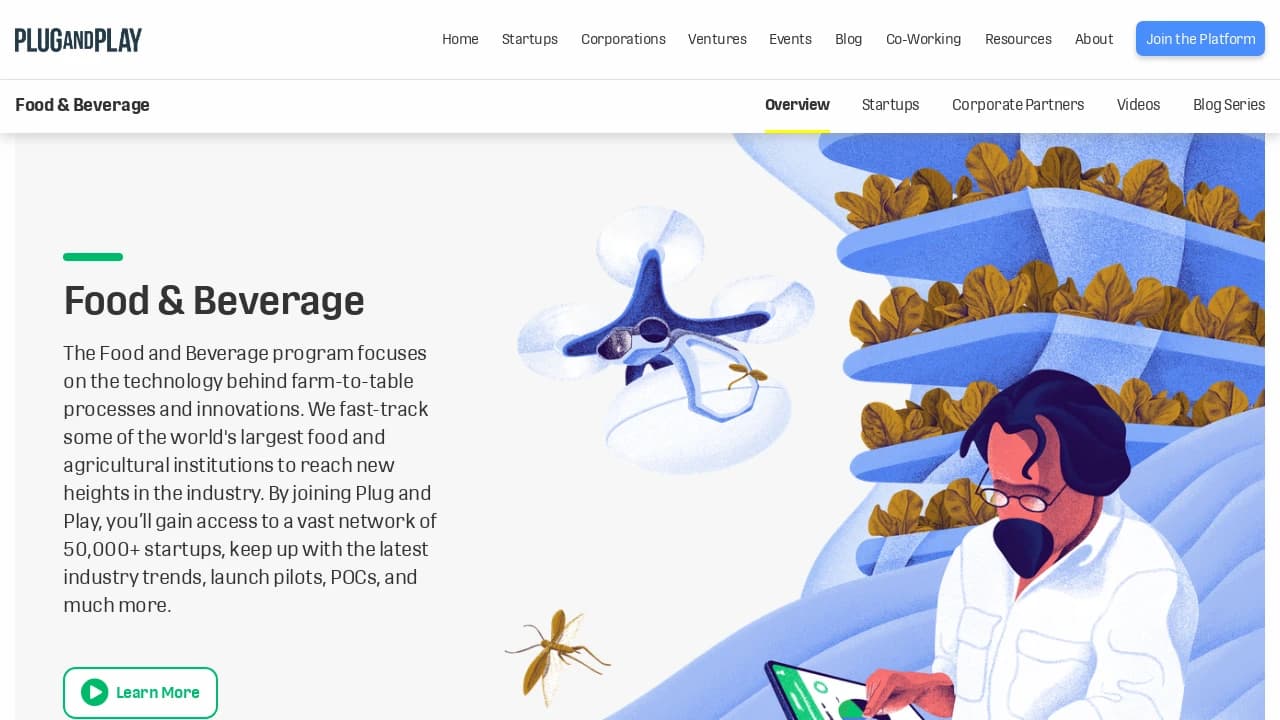 PlugAndPlay - Food and Beverage Accelerator - California's true entrepreneurial hub